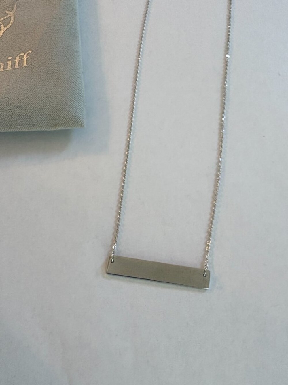 Sterling silver bar necklace - Picture 2 of 4
